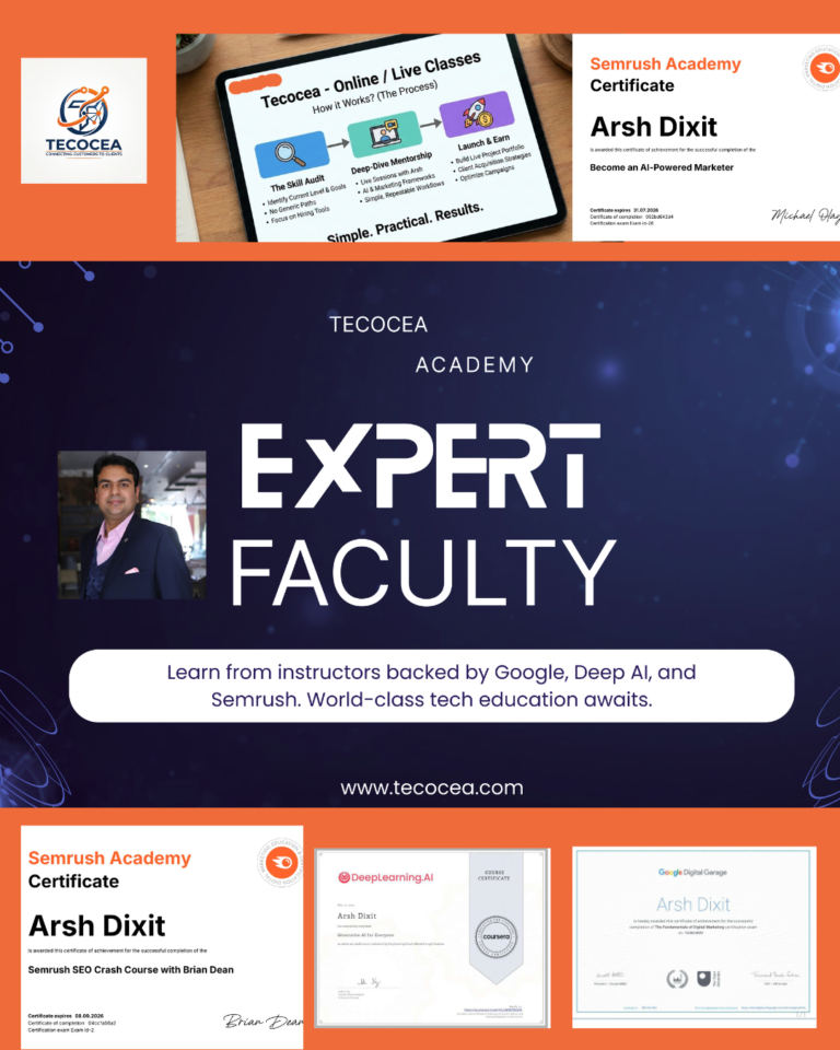 Tecocea Academy certified expert faculty banner