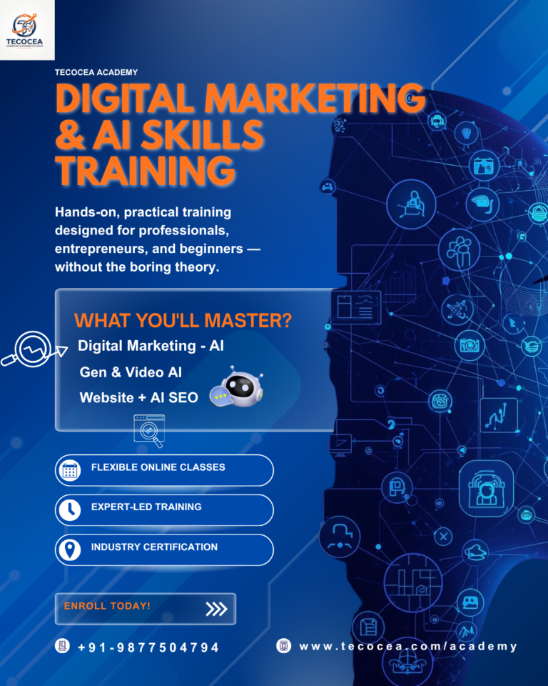 Tecocea Academy AI and Digital Marketing training banner