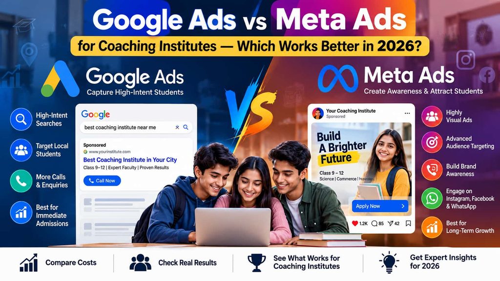 Google Ads vs Meta Ads for Coaching Institutes