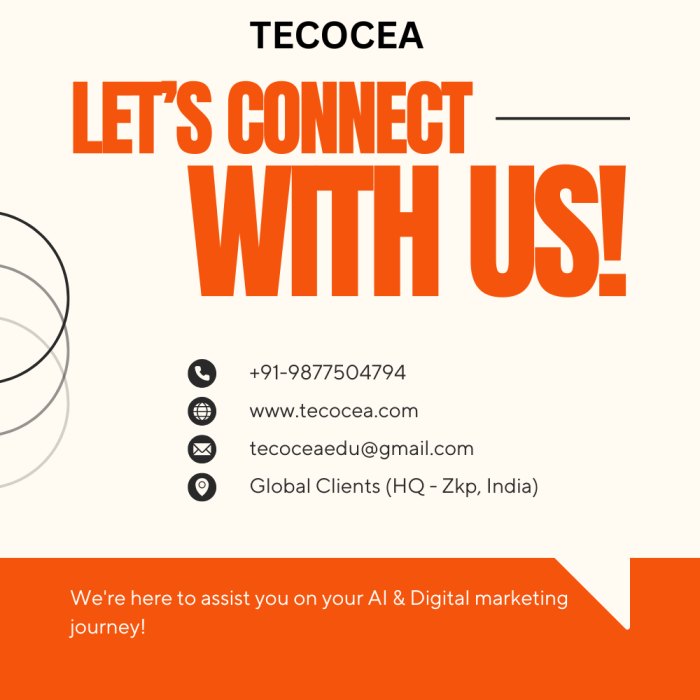 Tecocea contact us page banner for AI and digital marketing services